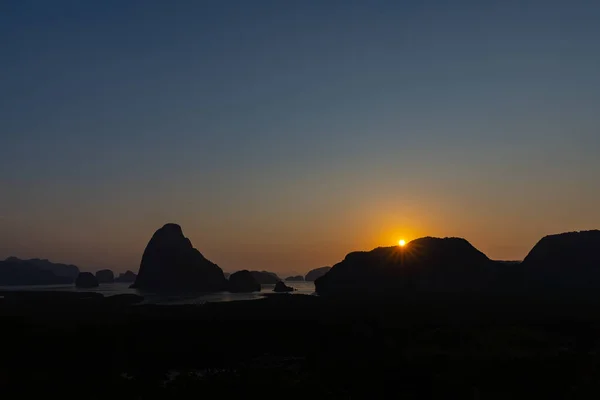 Samet Nangshe Punkt Widzenia Podczas Wschodu Słońca Popularne Miejsce Dla — Zdjęcie stockowe