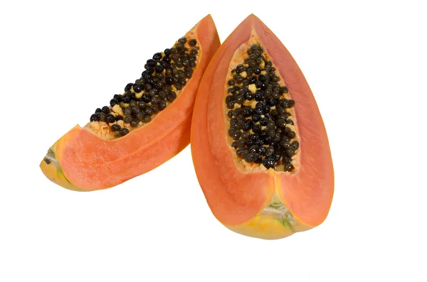 Zoete papaya op isolaat. — Stockfoto