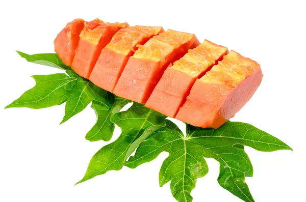 Sweet papaya on isolate. — Stock Photo, Image