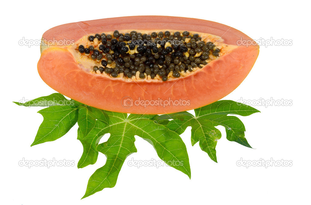 Sweet papaya on isolate.