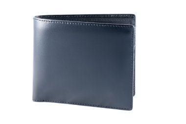 deri cüzdan. Beyaz bir arka plan üzerinde izole.