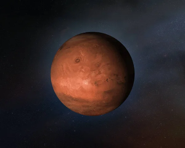 Mars gezegeninin dış uzaydaki görüntüsü. Bu görüntünün elementleri NASA tarafından desteklenmektedir.