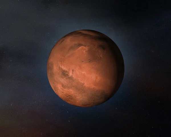 View of Mars planet in outer space. Elements of this image furnished by NASA.