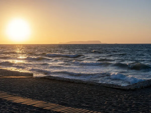 Fundo Verão Com Praia Tropical Durante Pôr Sol Férias Férias — Fotografia de Stock