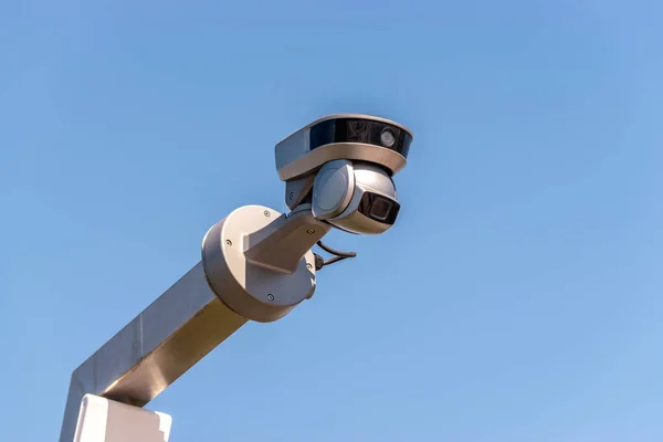 Street Surveillance Camera Sky Background — Stockfoto