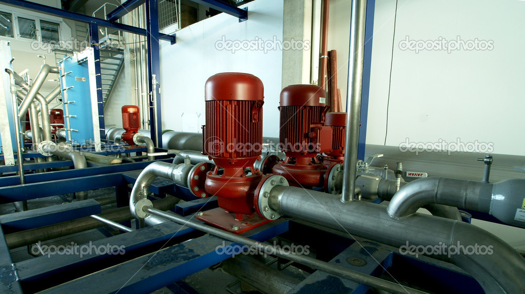 Industrial zone, Steel pipelines and pumps