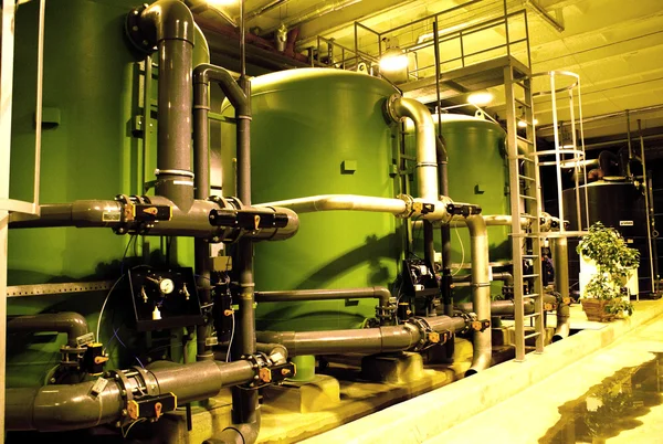 Tanques de tratamiento de agua en la central eléctrica —  Fotos de Stock