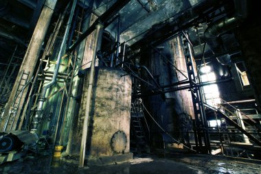 eski tüyler ürpertici, karanlık, çürüyen, yıkıcı, kirli fabrika