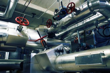 Sanayi bölgesi, çelik boru hatları ve ekipmanlar