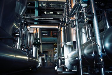 Sanayi bölgesi, çelik boru hatları ve ekipmanlar