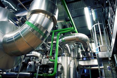 Sanayi bölgesi, çelik boru hatları ve ekipmanlar