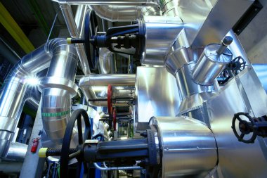 Sanayi bölgesi, çelik boru hatları ve ekipmanlar