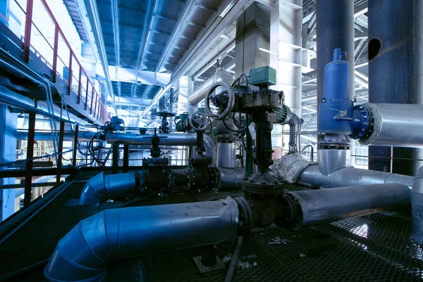 Equipment Cables Piping Found Modern Industrial Power Plant — Stock Photo, Image