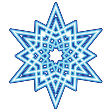 Dekoratif soyut kar tanesi.