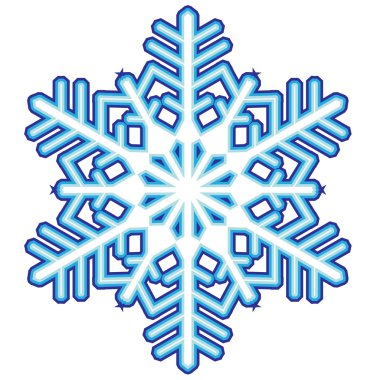 Dekoratif soyut kar tanesi.