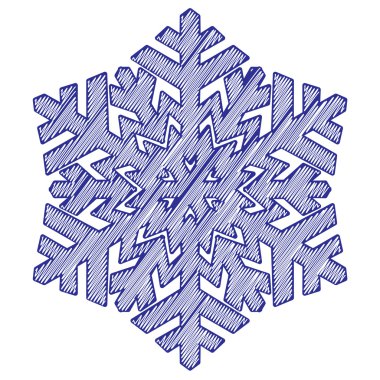 Dekoratif soyut kar tanesi.