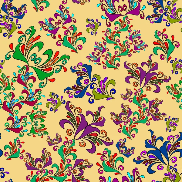 Élément graphique. Texture florale sans couture . — Image vectorielle