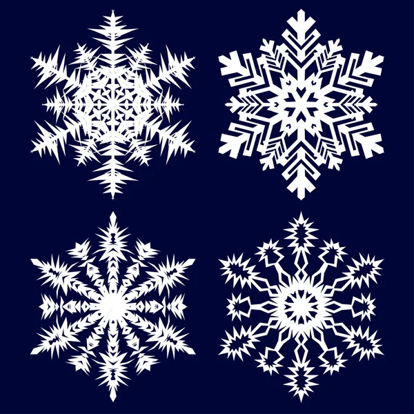 Decoratieve abstracte sneeuwvlok. — Stockvector