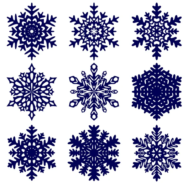 Jul bakgrund. snöflingor. — Stock vektor