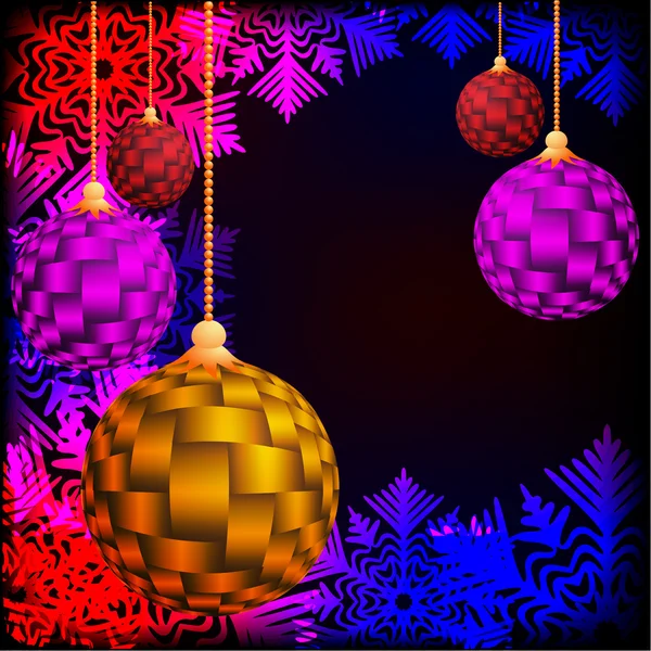Weihnachtlicher Hintergrund. Festliche Luftballons. — Stockvektor
