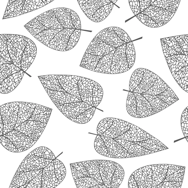 Nahtlos. Blätter und Äste. — Stockvektor