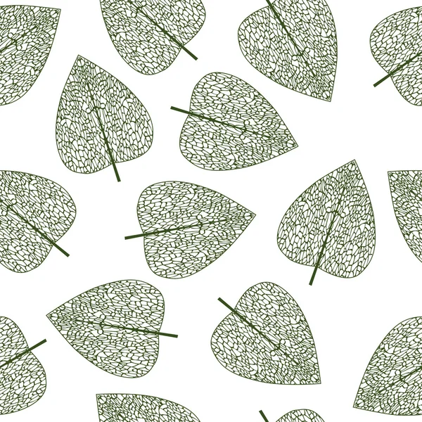 Nahtlos. Blätter und Äste. — Stockvektor