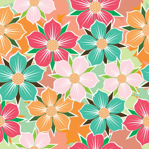 Fundo sem costura floral . — Vetor de Stock