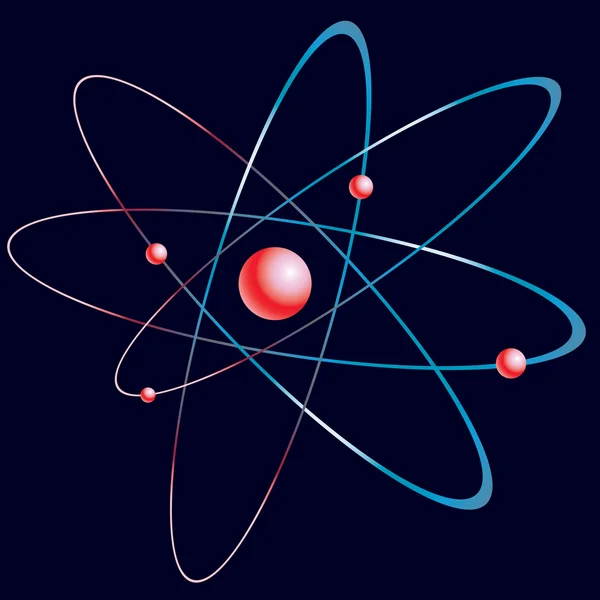 中的原子模型. — 图库矢量图片