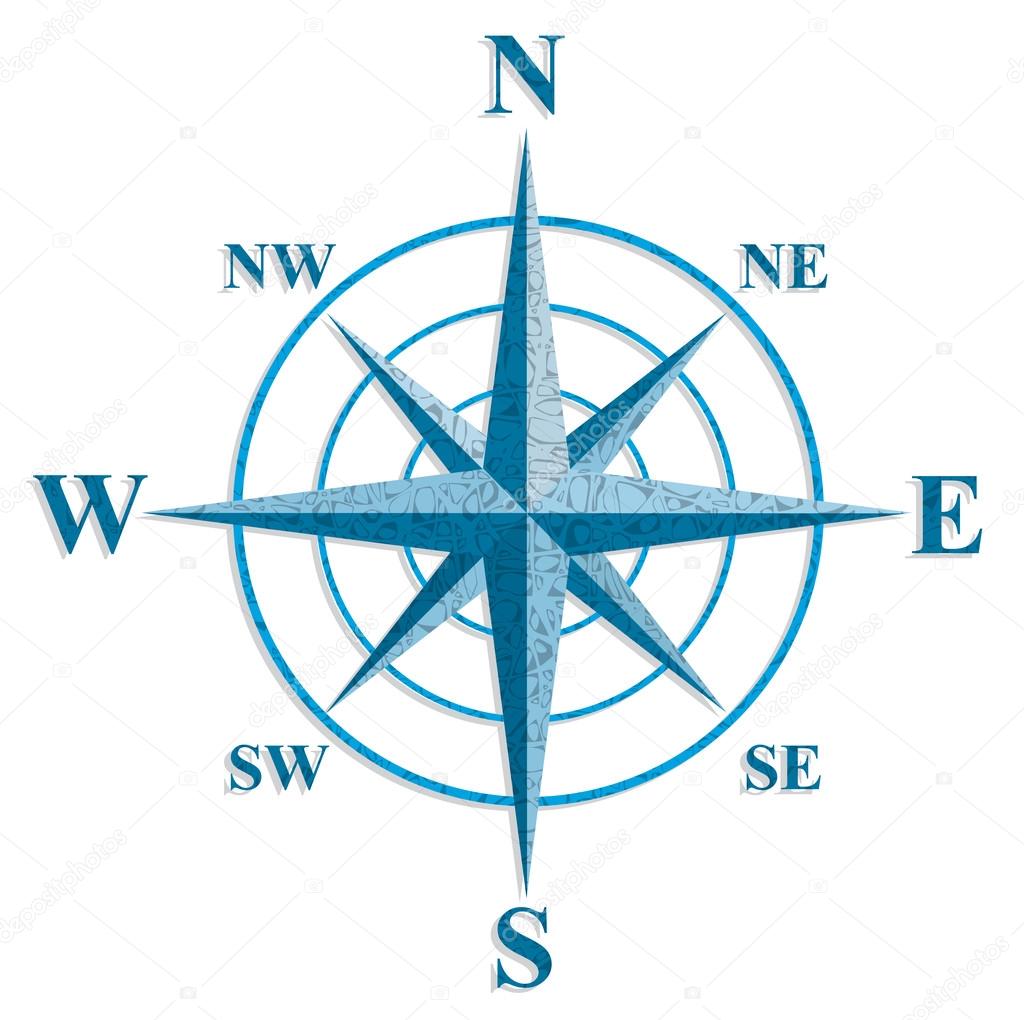 Wind rose. The sign on the old maps.