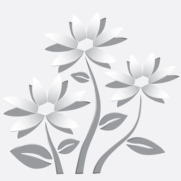 Квітка вирізана з паперу . — стоковий вектор