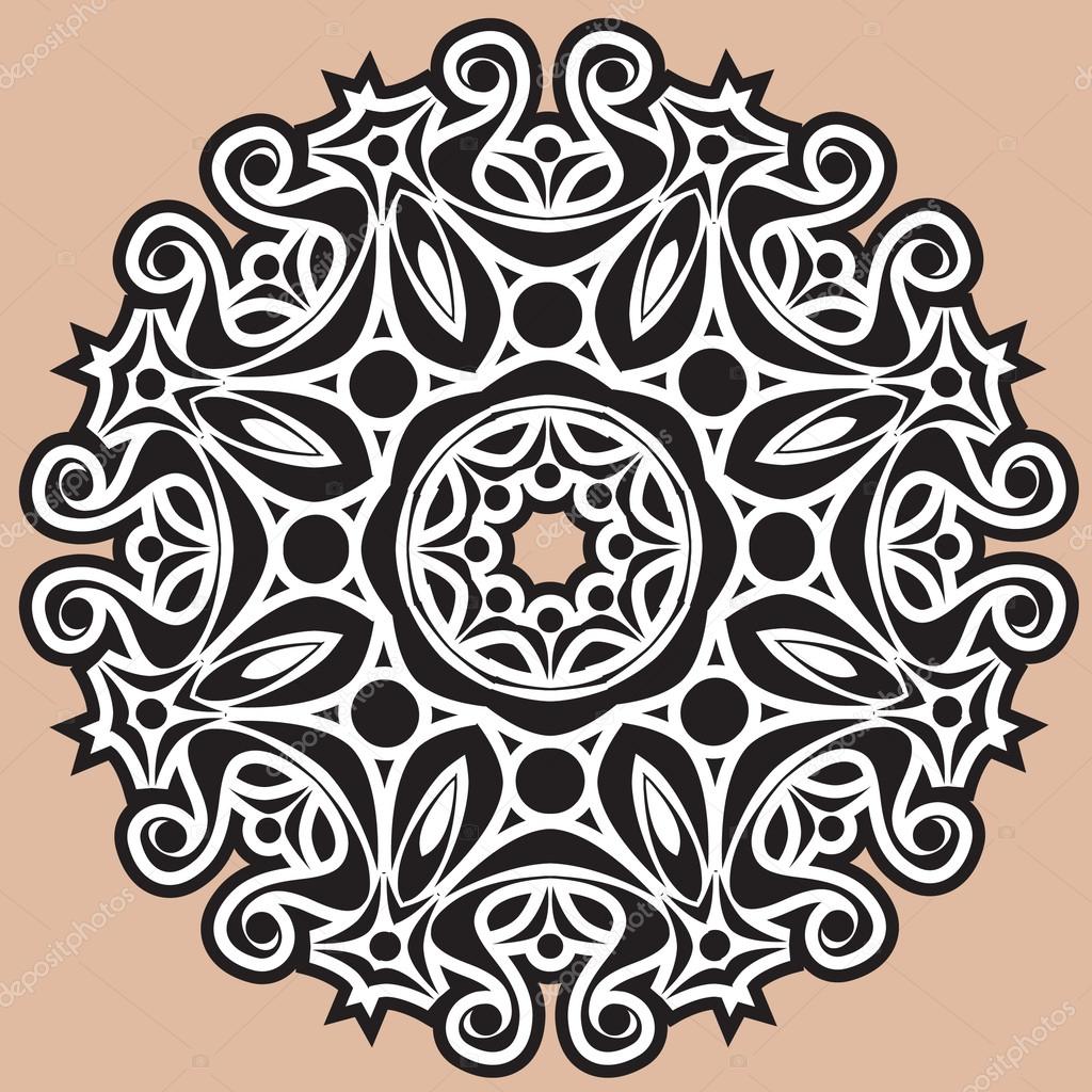 Beautiful lace pattern. The circular background.