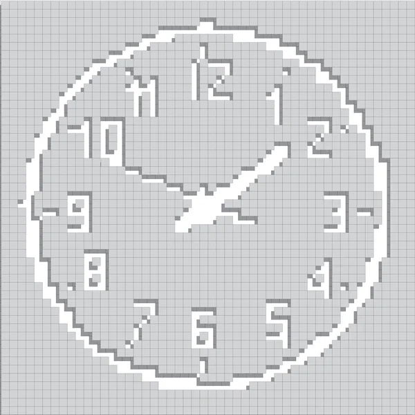 Horloge mosaïque — Image vectorielle