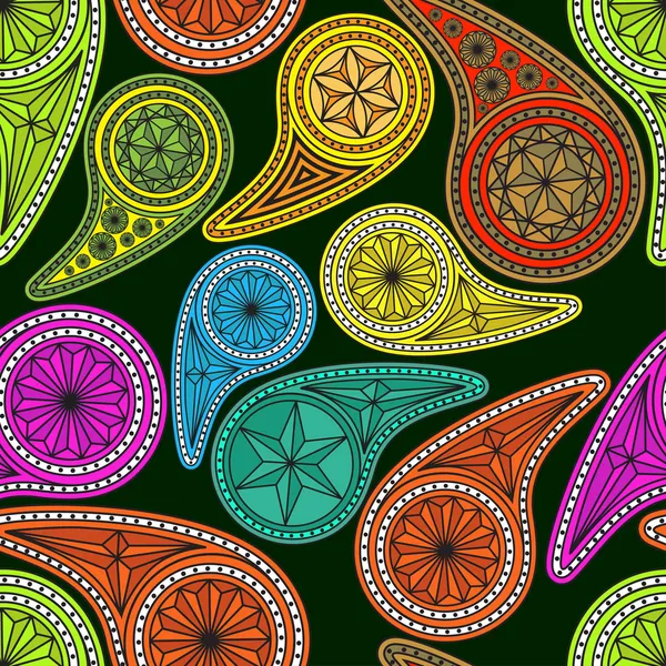 Seamless pattern based on traditional Asian elements Paisley — Free Stock Photo