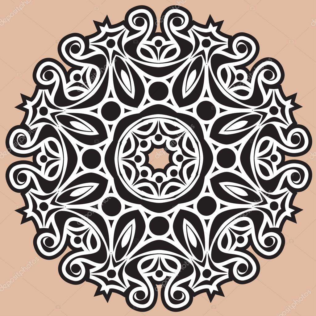 Beautiful lace pattern. The circular background.