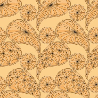 seamless modeli dayalı geleneksel Asya öğeleri üzerinde desenli