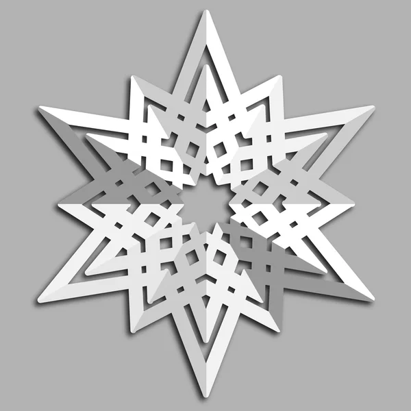 Decorative abstract snowflake. — Stock Vector