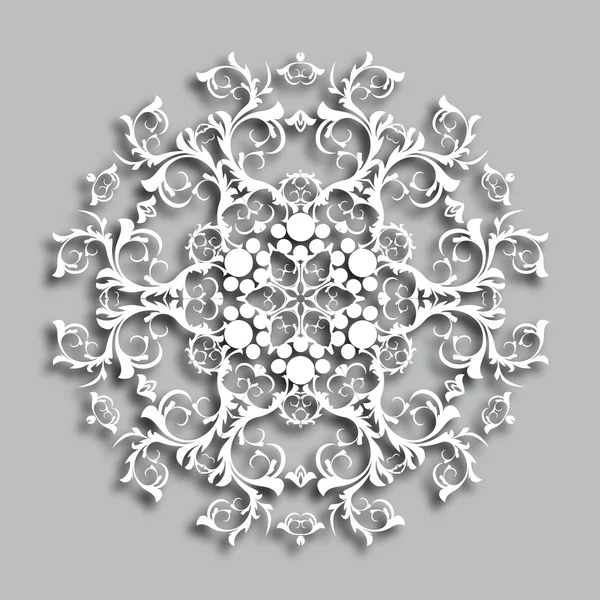 Copo de nieve abstracto decorativo . — Vector de stock