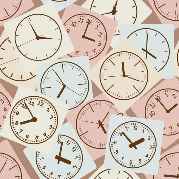 Clock Seamless pattern — Stock Vector