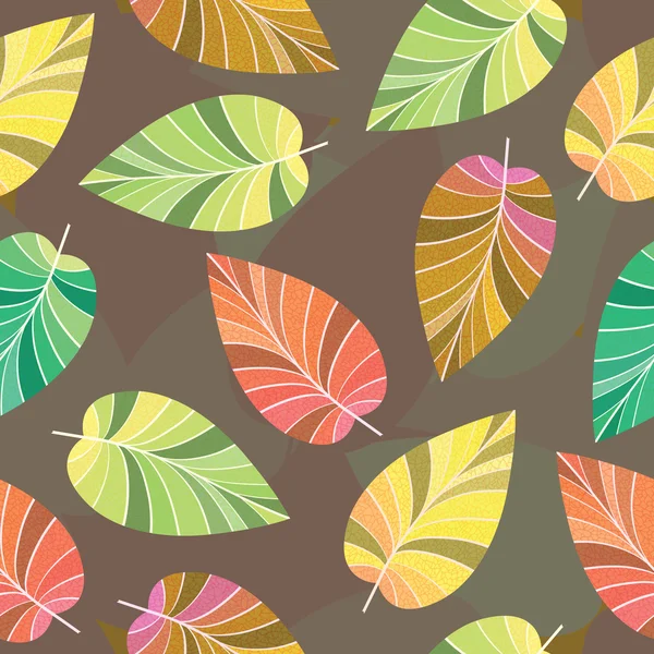 Fond de feuilles. Illustration vectorielle sans couture . — Image vectorielle