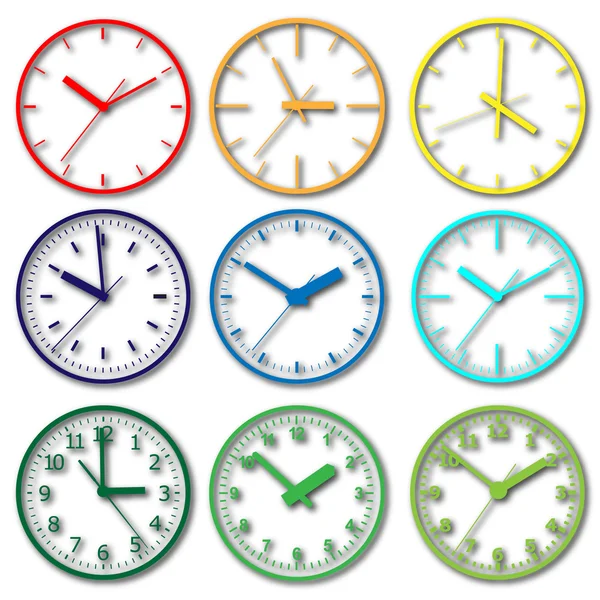 Reloj digital montado en pared . — Vector de stock