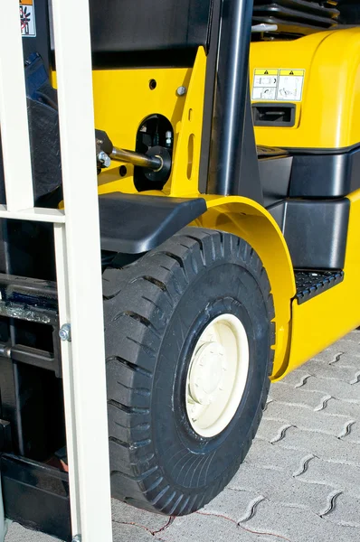 Front of a forklift Stock Picture