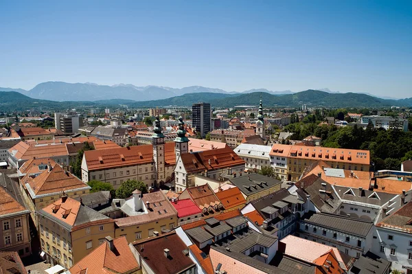 Pohled na klagenfurt — Stock fotografie