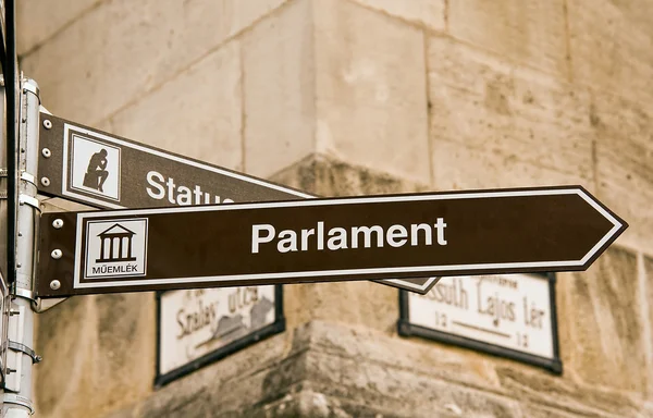 Sign board in Budapest — Stock Photo, Image