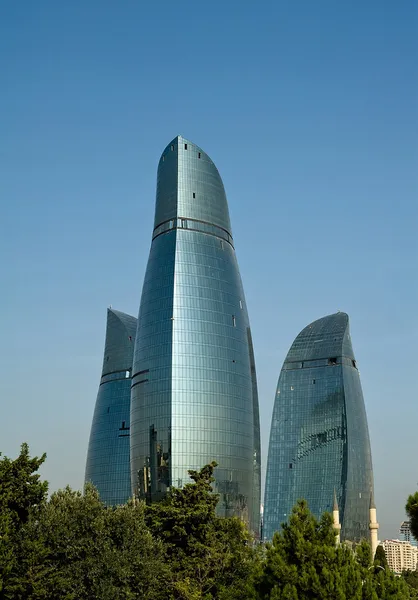 Baku láng tornyok — Stock Fotó