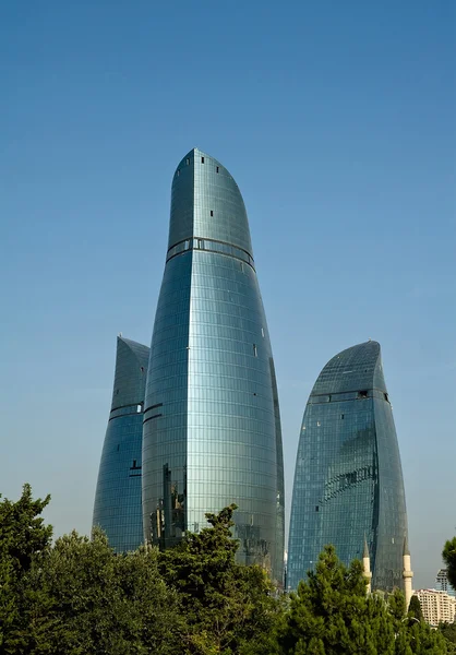 Baku-Flammentürme Stockbild