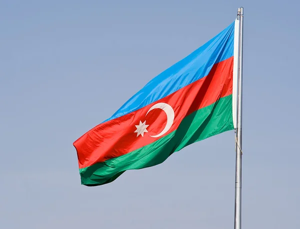 Flagge von Azerbaijan lizenzfreie Stockbilder