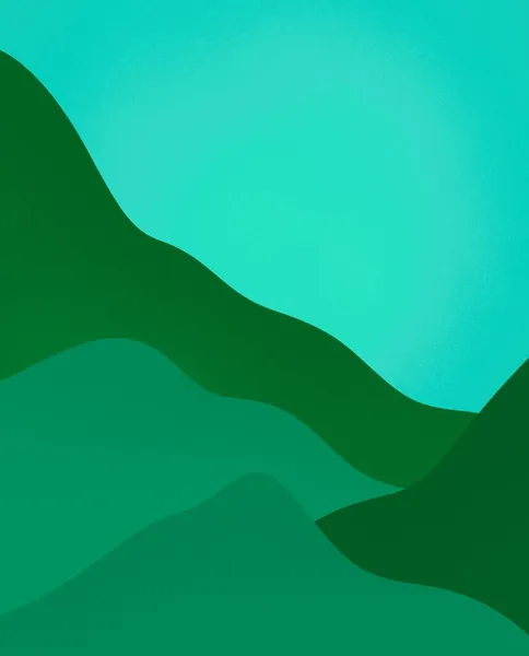 Zielone Góry Letni Krajobraz Sylwetka Gór Tle Grafika Natury Zachód — Zdjęcie stockowe