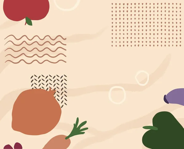 Modello Cucina Elementi Cottura Verdure Fresche Supermercato Poster Sfondo — Foto Stock