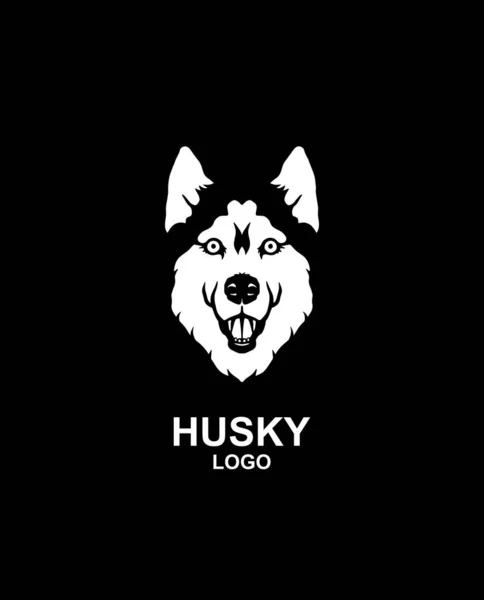 Logotipo Husky Vetor Cão Siberiano Husky Fundo Branco Logotipo Husky —  Vetores de Stock
