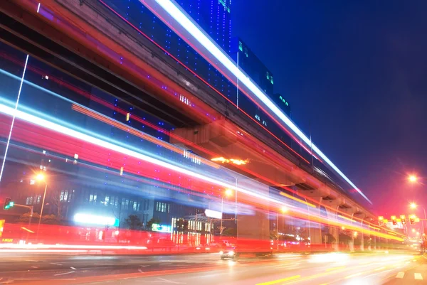 China's chongqing night, intersection of rail transit — Stock Photo, Image